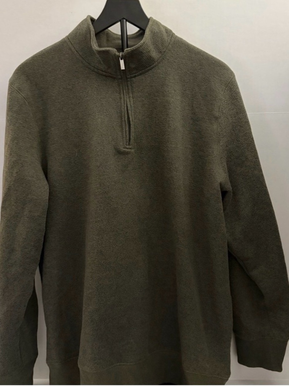 Men’s Sonoma Olive Green Quarter Zip Pullover XL Casual Sweater Sweatshirt